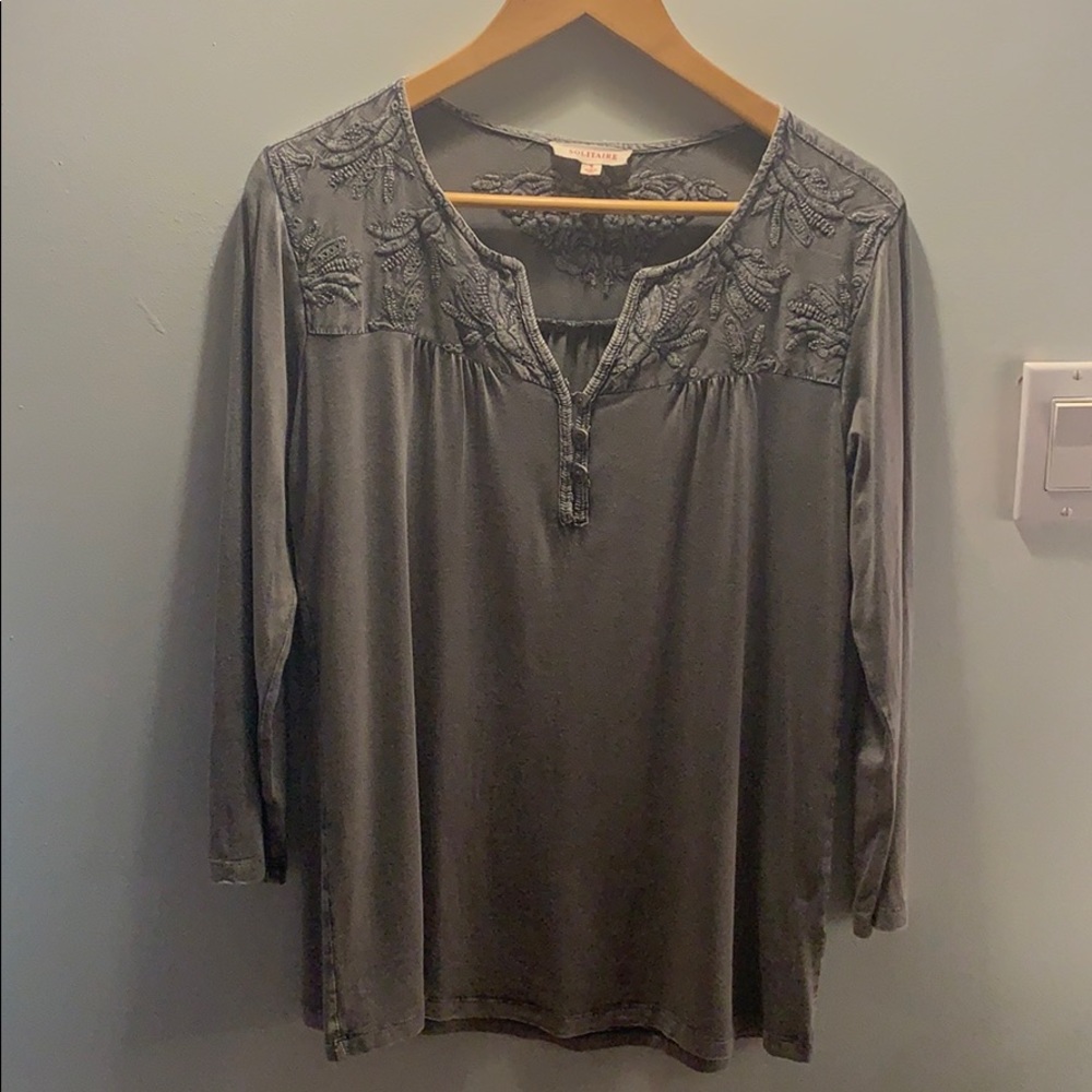 3for$15 Solitaire gray vintage colored jersey